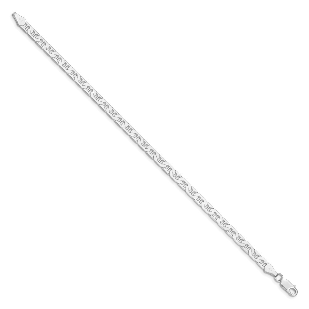 Sterling Silver Rhodium-plated 4.5mm Flat Anchor Chain (QAN120R-8)