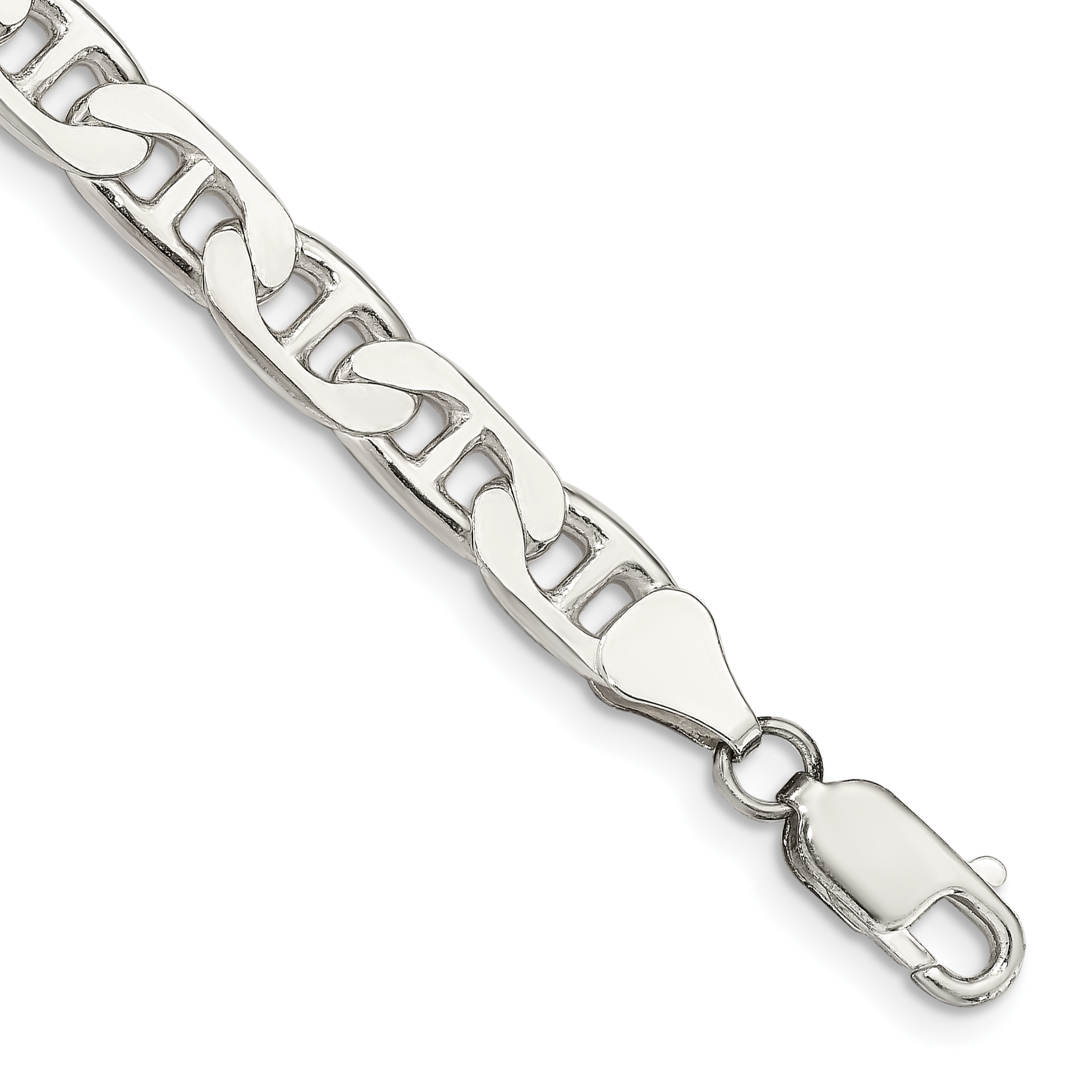 Sterling Silver 6.5mm Flat Anchor Chain (QAN180-7)