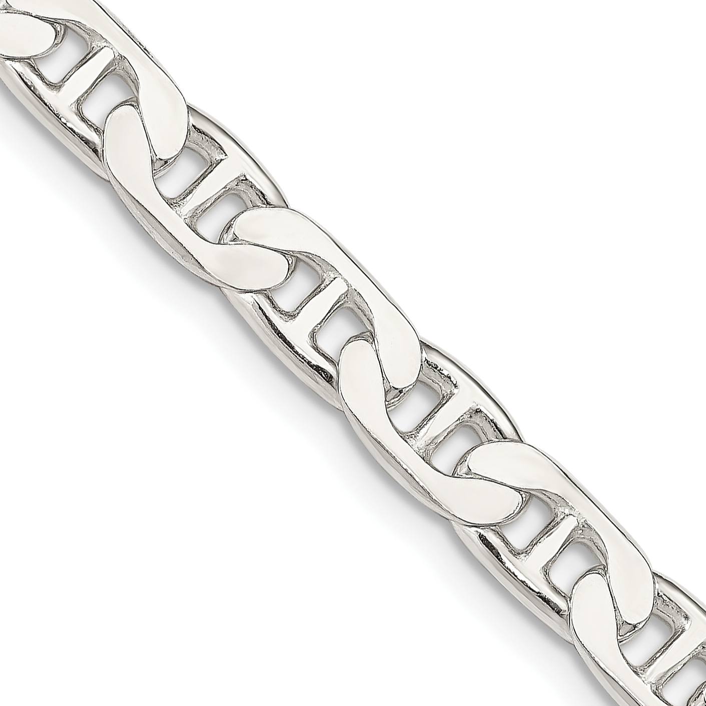Sterling Silver 6.5mm Flat Anchor Chain (QAN180-18)