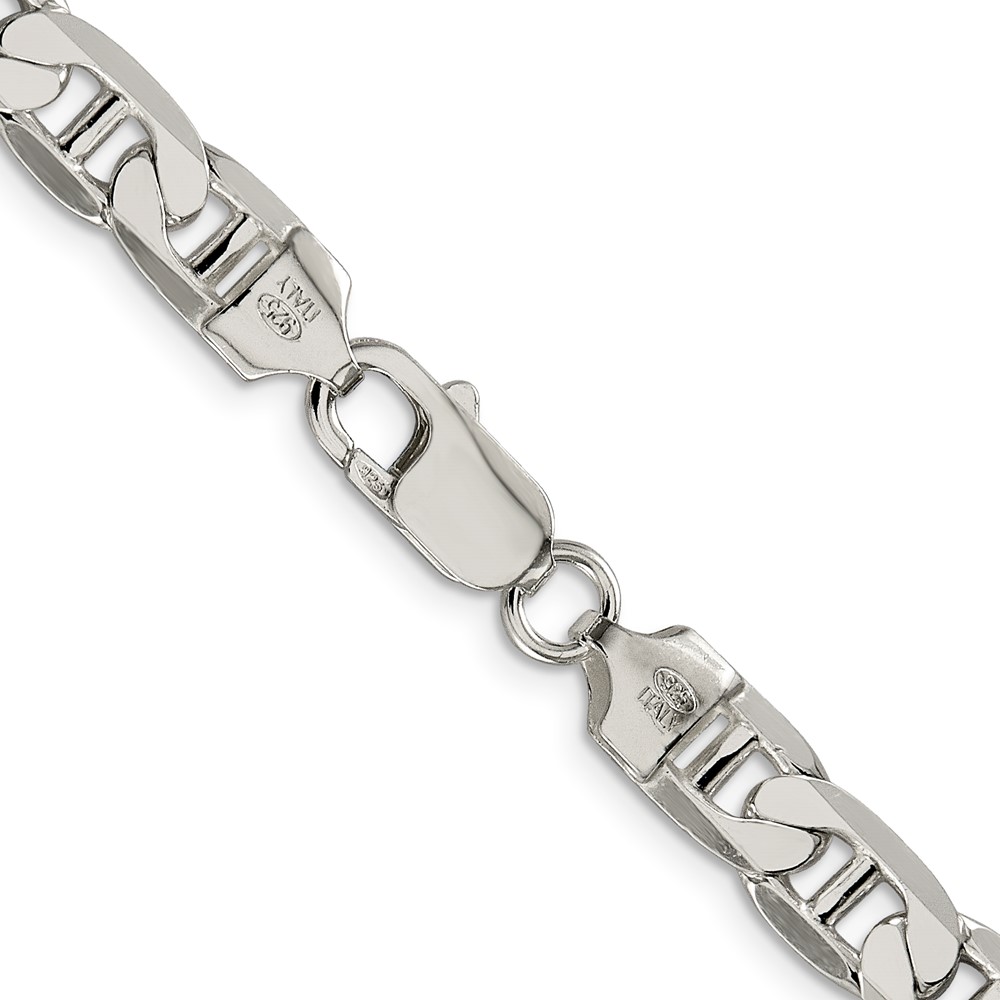 Sterling Silver 7mm Flat Anchor Chain (QAN200-20)