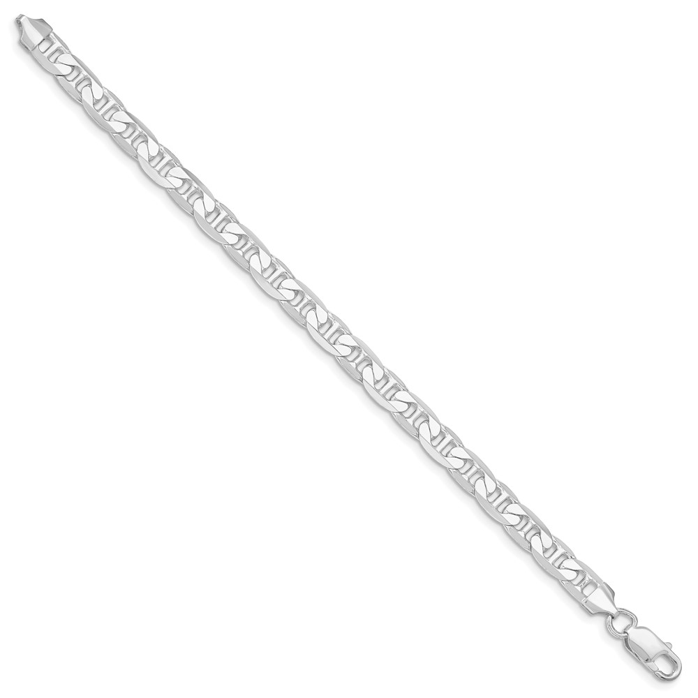 Sterling Silver Rhodium-plated 7mm Flat Anchor Chain (QAN200R-8)