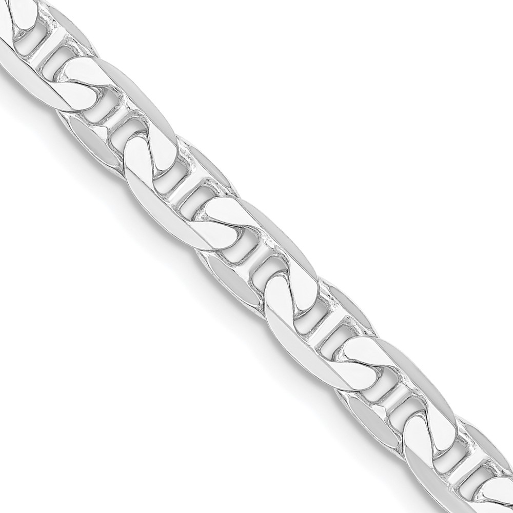 Sterling Silver Rhodium-plated 7mm Flat Anchor Chain (QAN200R-20)