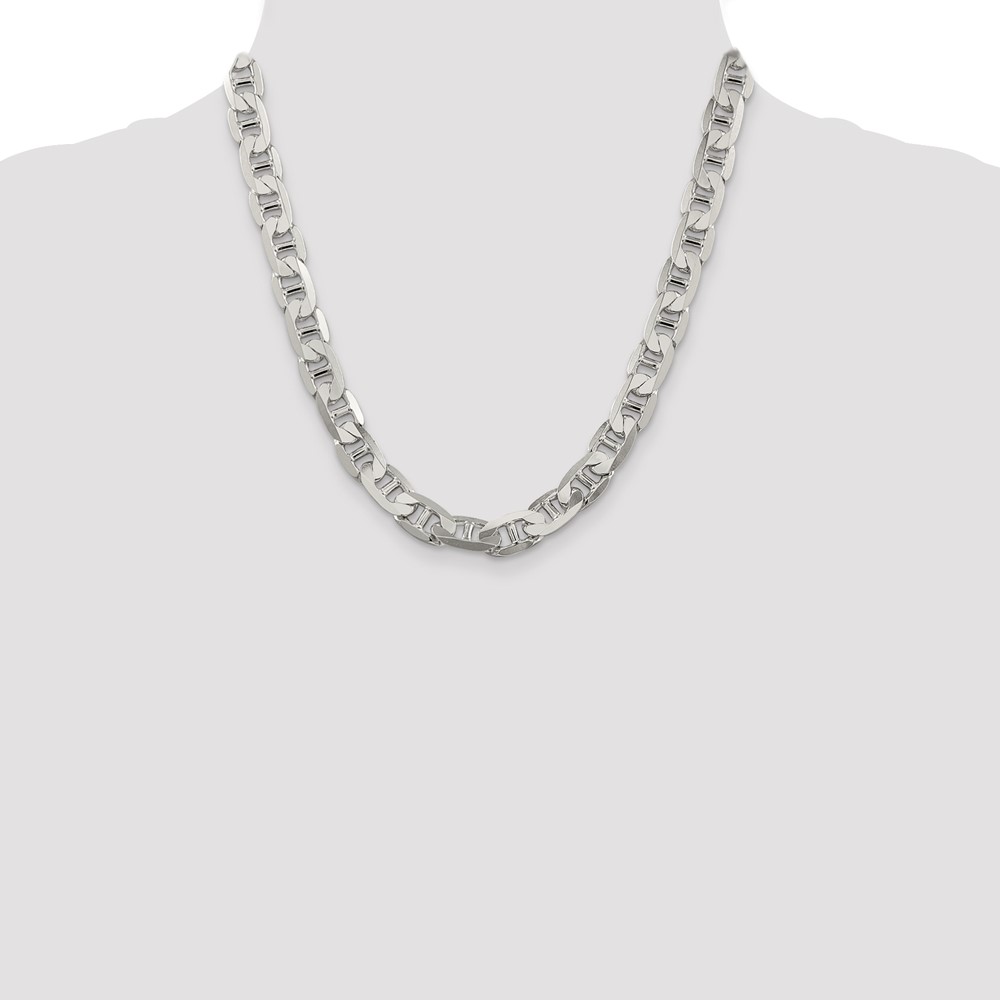 Sterling Silver 9.5mm Flat Anchor Chain (QAN250-20)