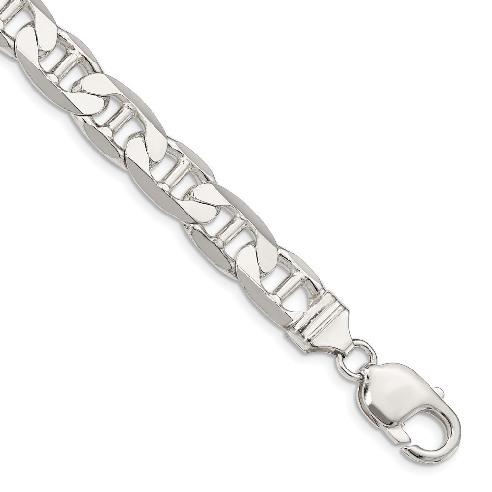 Sterling Silver 9.5mm Flat Anchor Chain (QAN250-8)