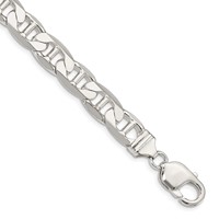 Sterling Silver 9.5mm Flat Anchor Chain view 1