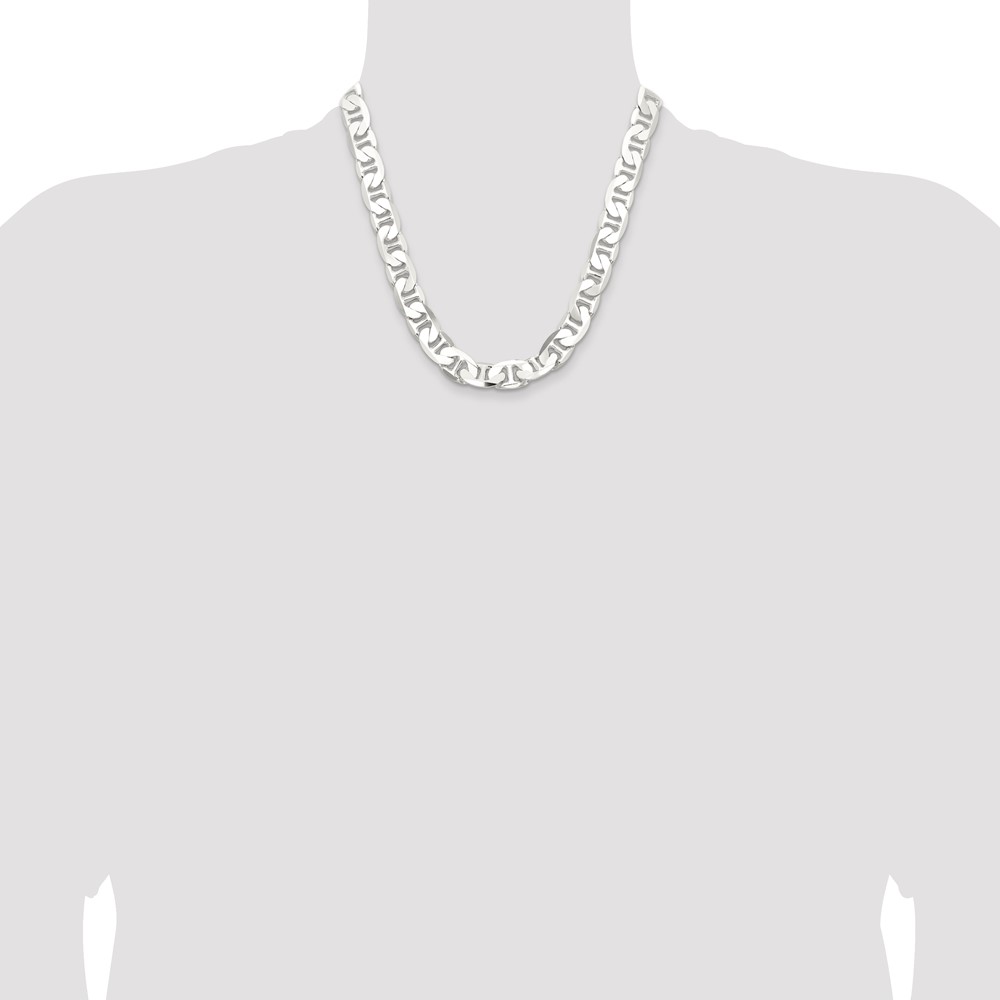 Sterling Silver 11.5mm Flat Anchor Chain (QAN300-20)