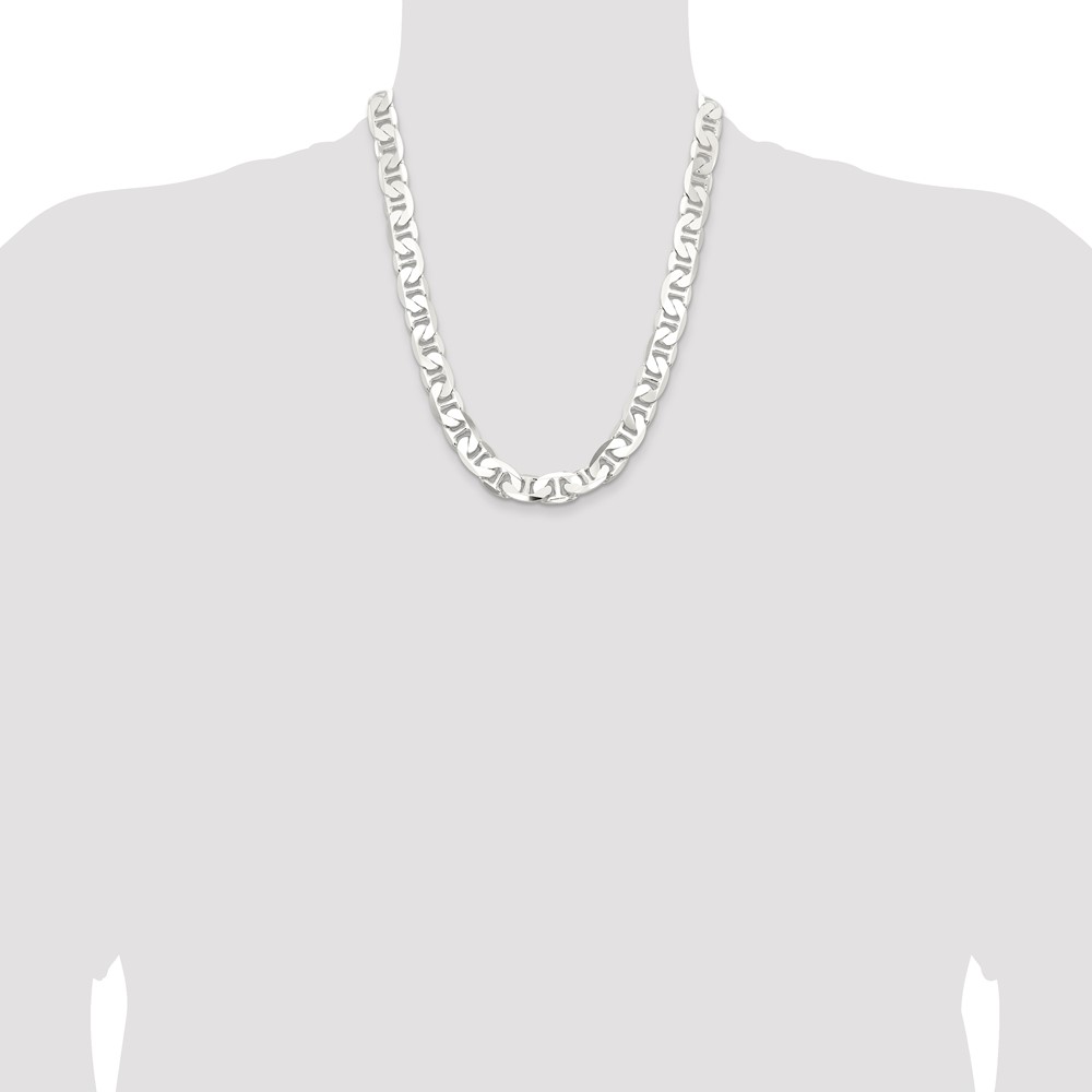 Sterling Silver 11.5mm Flat Anchor Chain (QAN300-22)