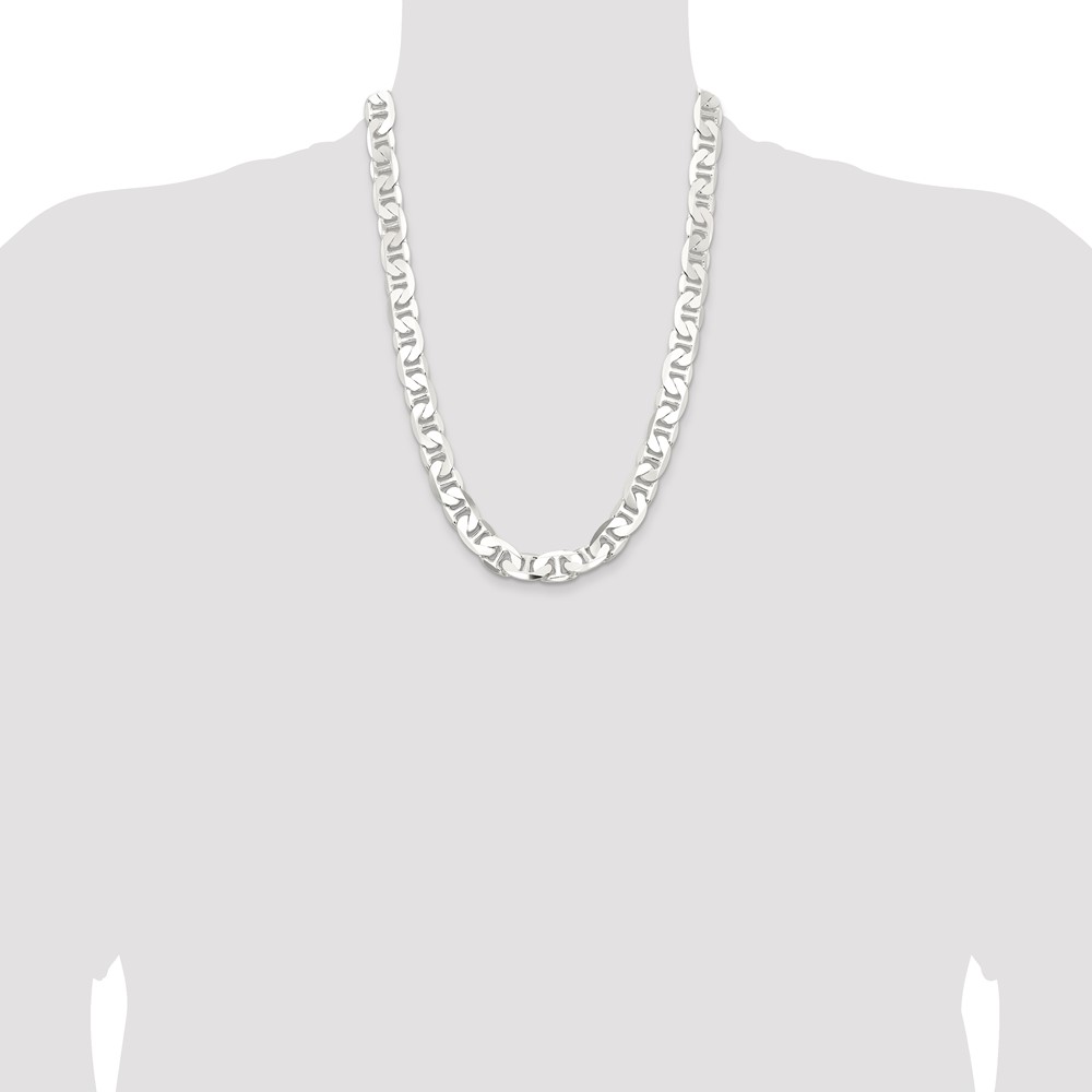 Sterling Silver 11.5mm Flat Anchor Chain (QAN300-24)