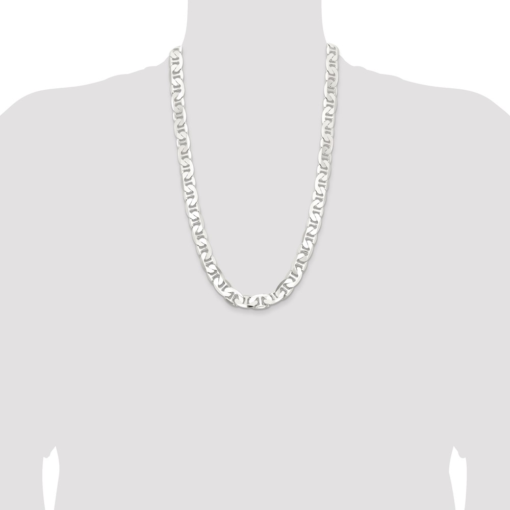 Sterling Silver 11.5mm Flat Anchor Chain (QAN300-26)