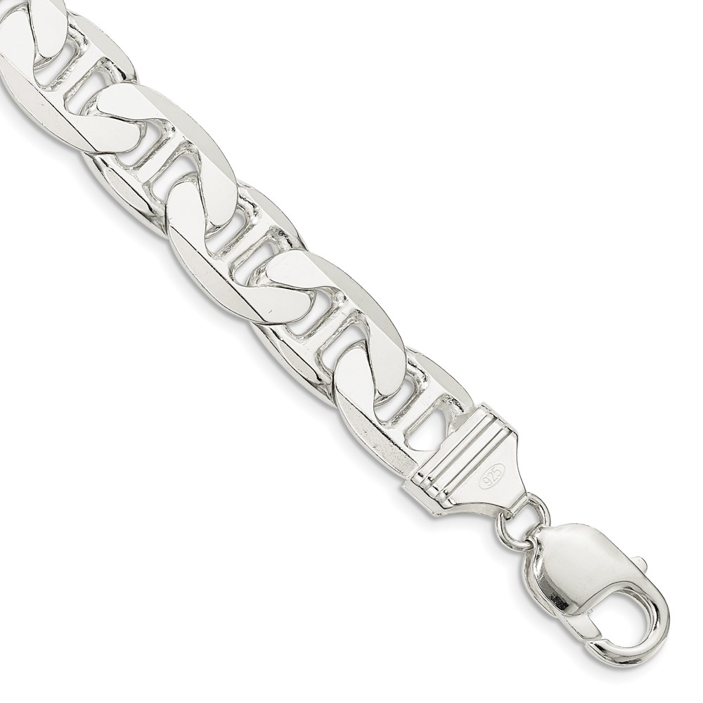 Sterling Silver 11.5mm Flat Anchor Chain (QAN300-8)