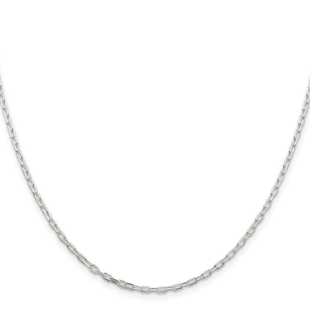 Sterling Silver 2.2mm Diamond-cut Long Link Cable Chain (QAR060-20)