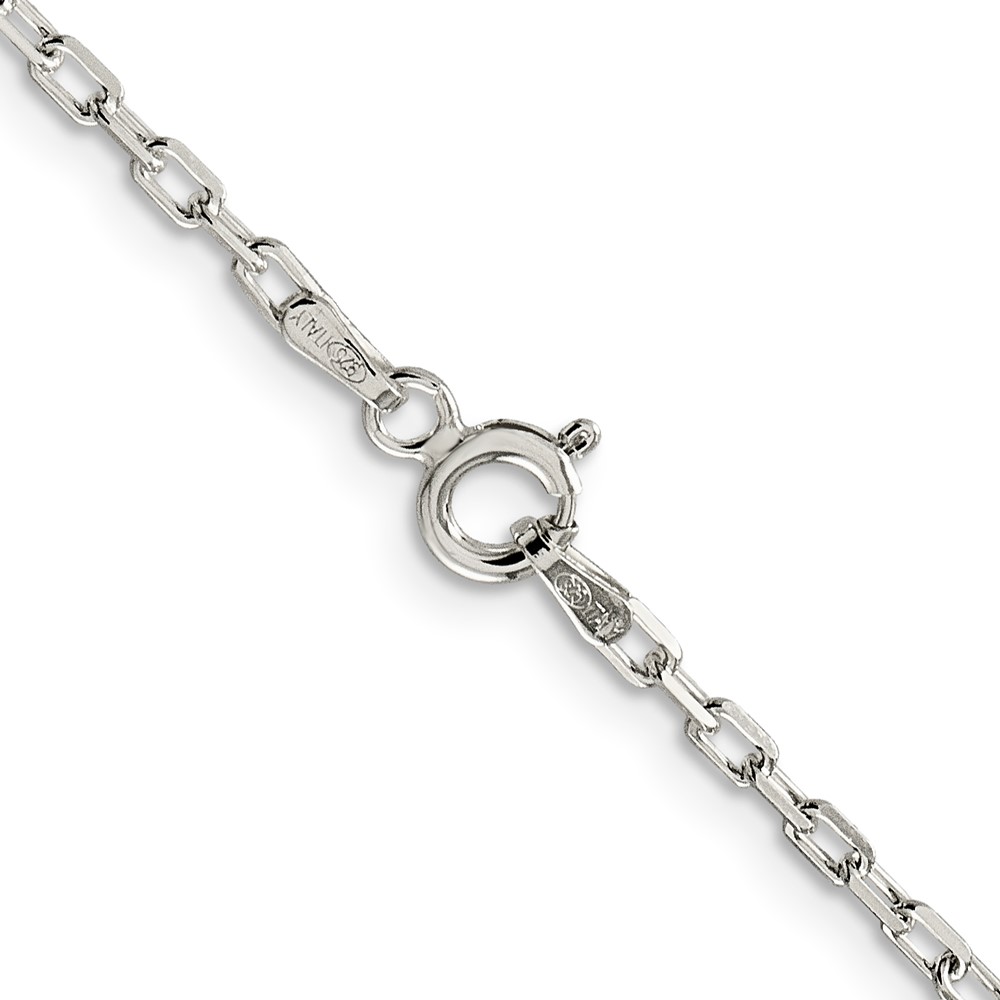 Sterling Silver 2.2mm Diamond-cut Long Link Cable Chain (QAR060-20)