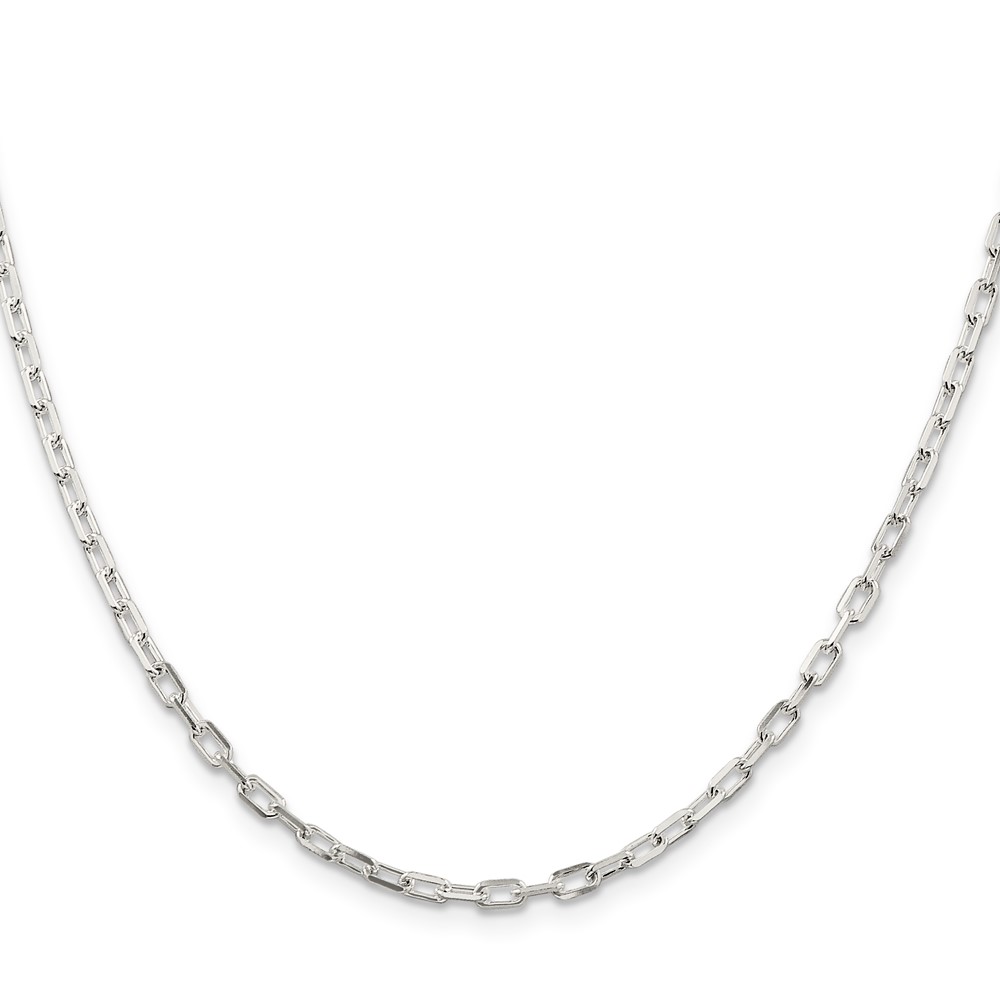 Sterling Silver 2.9mm Diamond-cut Long Link Cable Chain (QAR080-22)