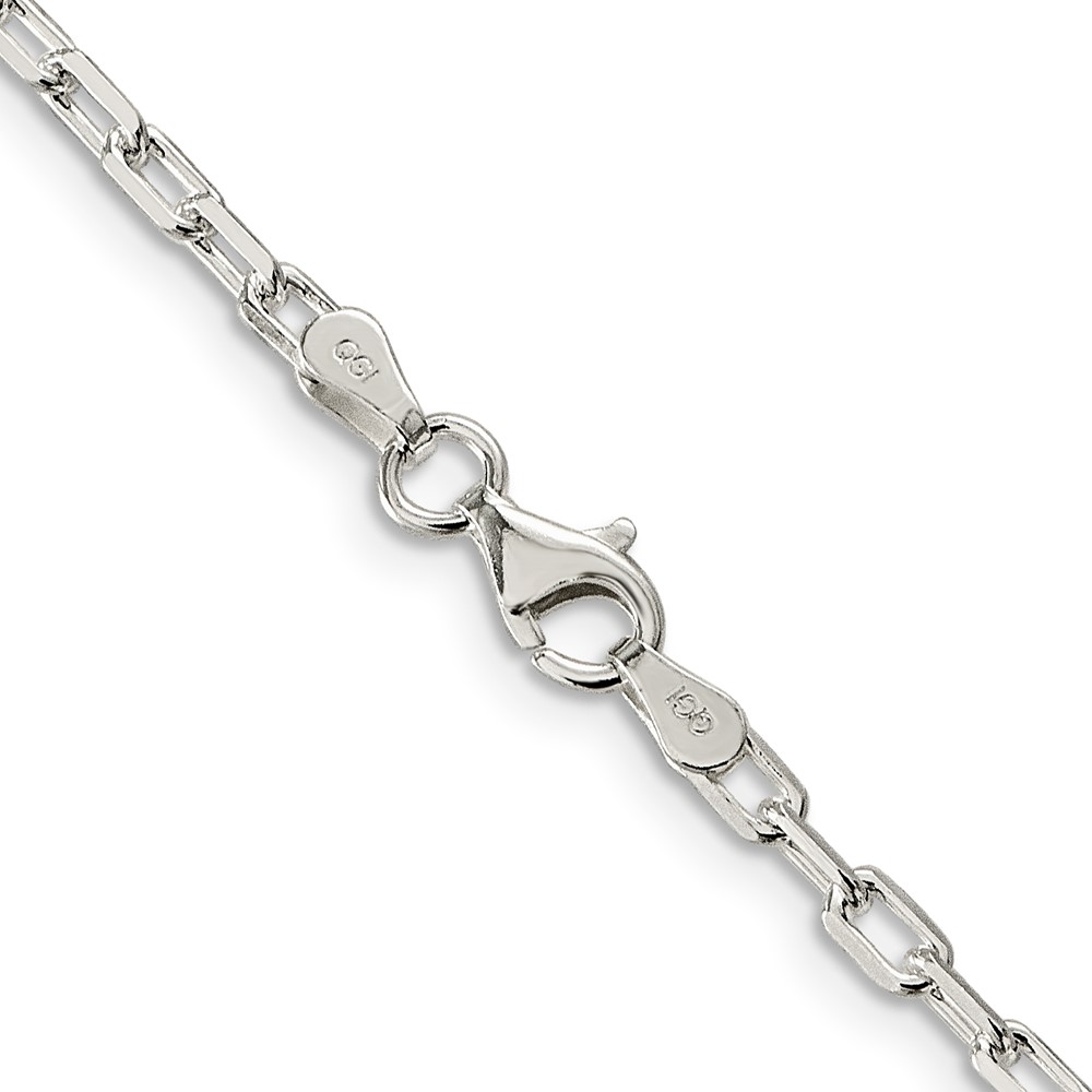 Sterling Silver 2.9mm Diamond-cut Long Link Cable Chain (QAR080-22)