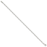 Sterling Silver 2.9mm Diamond-cut Long Link Cable Chain view 2
