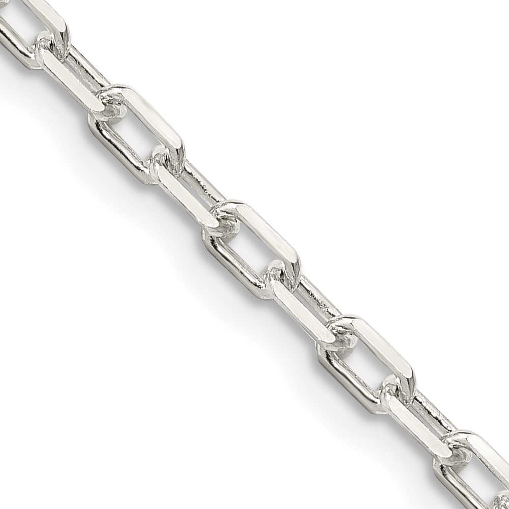 Sterling Silver 2.9mm Diamond-cut Long Link Cable Chain (QAR080-16)