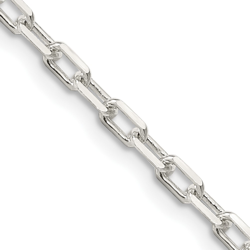 Sterling Silver 2.9mm Diamond-cut Long Link Cable Chain (QAR080-16)