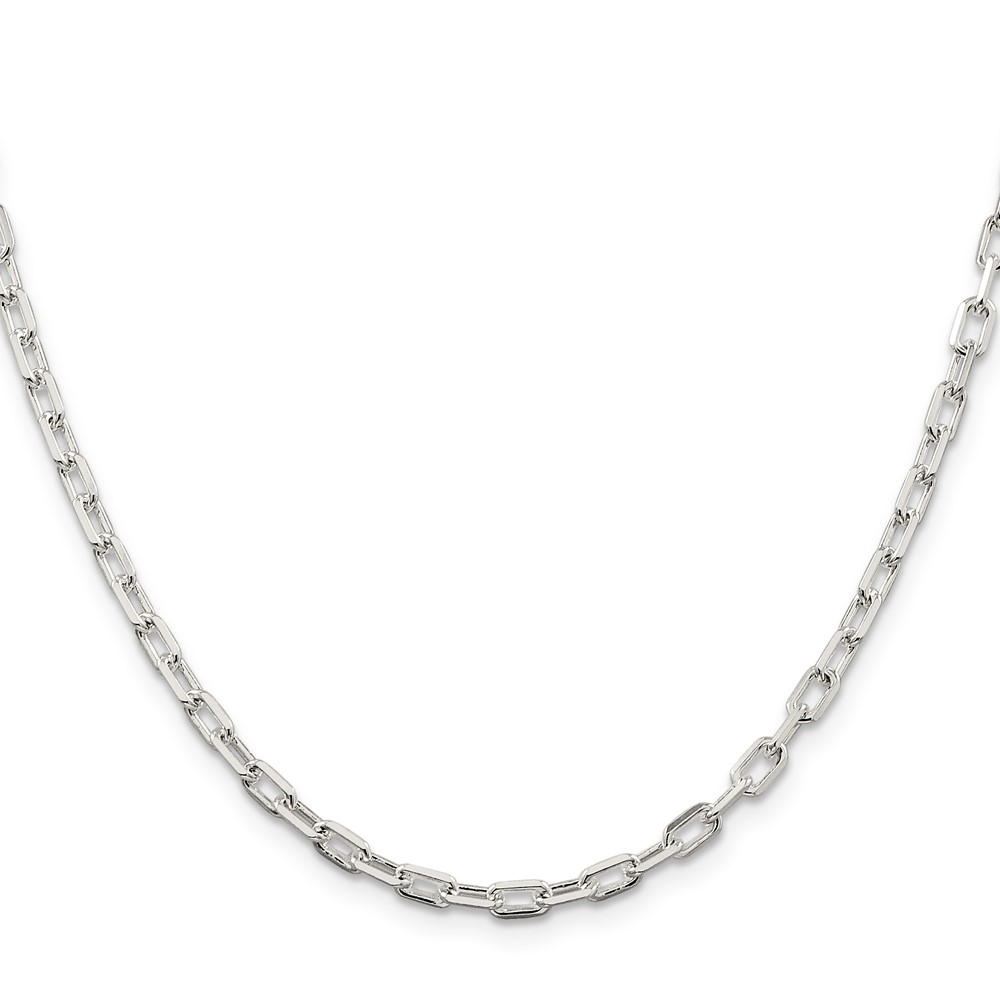 Sterling Silver 3.75mm Diamond-cut Long Link Cable Chain (QAR100-20)