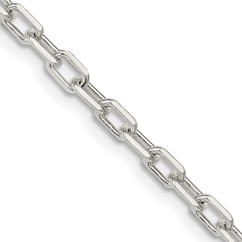 Sterling Silver 3.75mm Diamond-cut Long Link Cable Chain (QAR100-18)