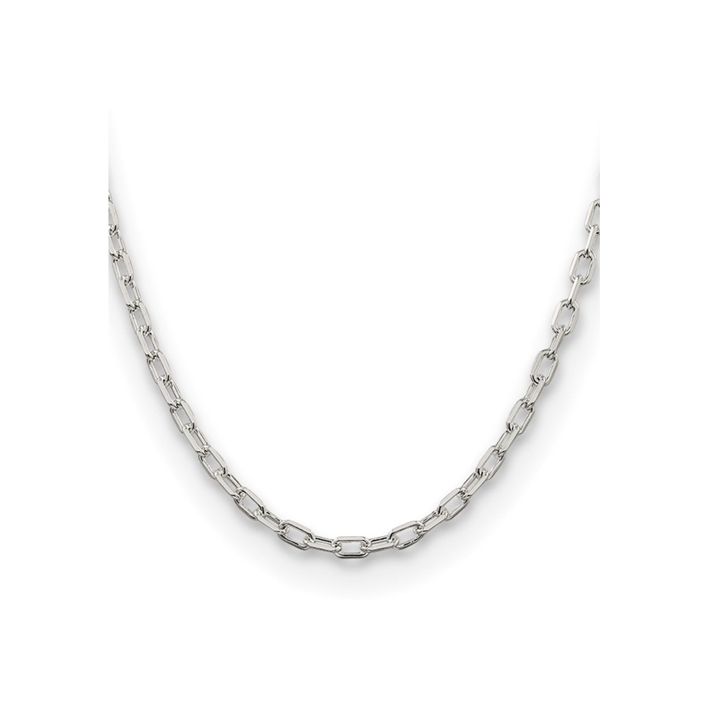 Sterling Silver 4.5mm Diamond-cut Long Link Cable Chain (QAR120-24)