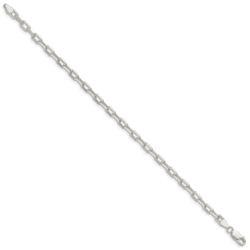 Sterling Silver 4.5mm Diamond-cut Long Link Cable Chain (QAR120-7)