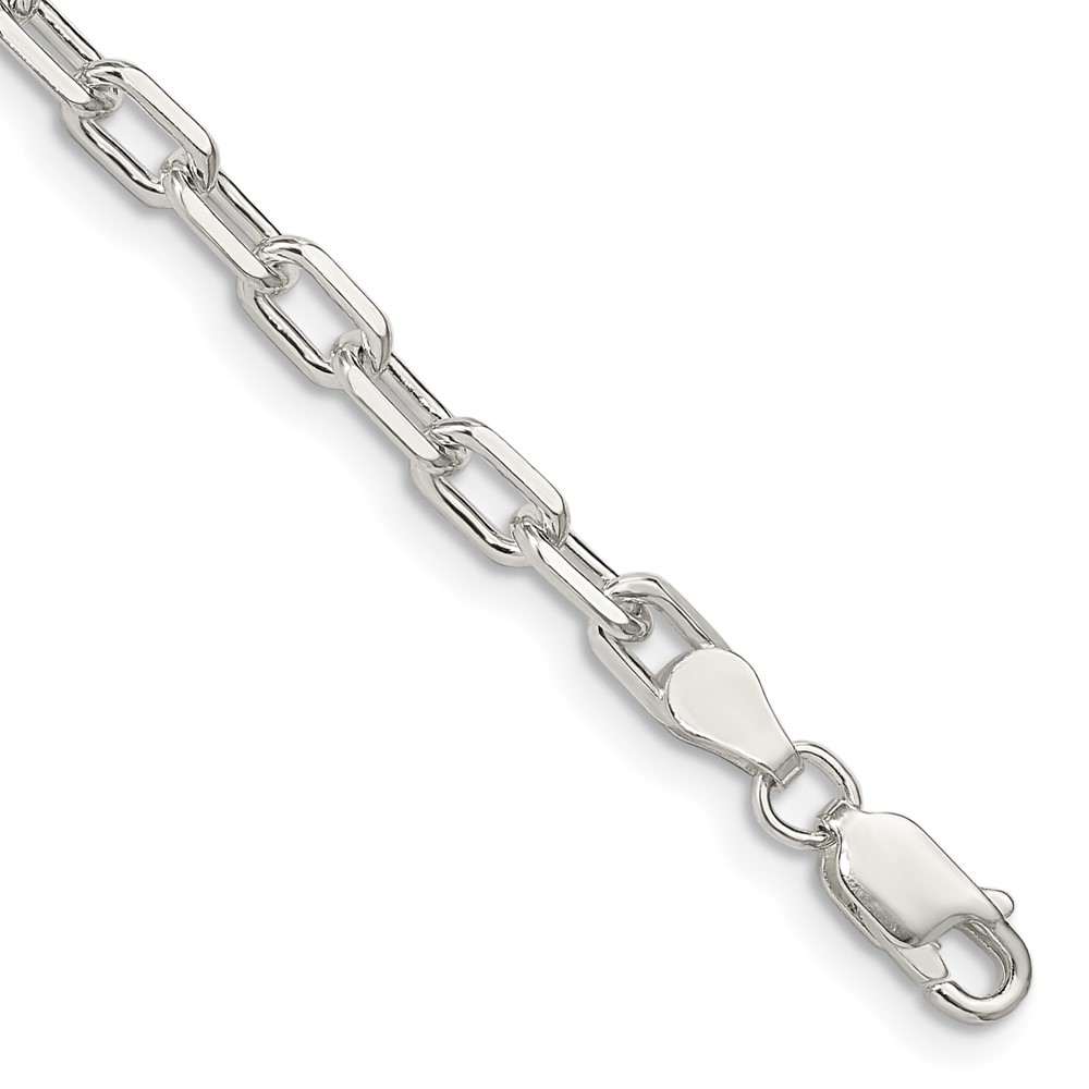 Sterling Silver 4.5mm Diamond-cut Long Link Cable Chain (QAR120-7)