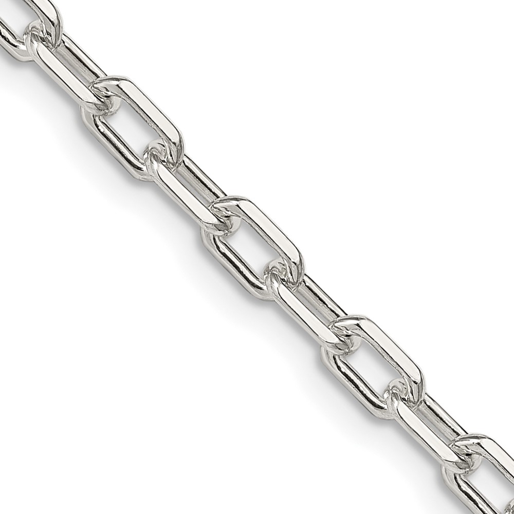 Sterling Silver 4.5mm Diamond-cut Long Link Cable Chain (QAR120-18)