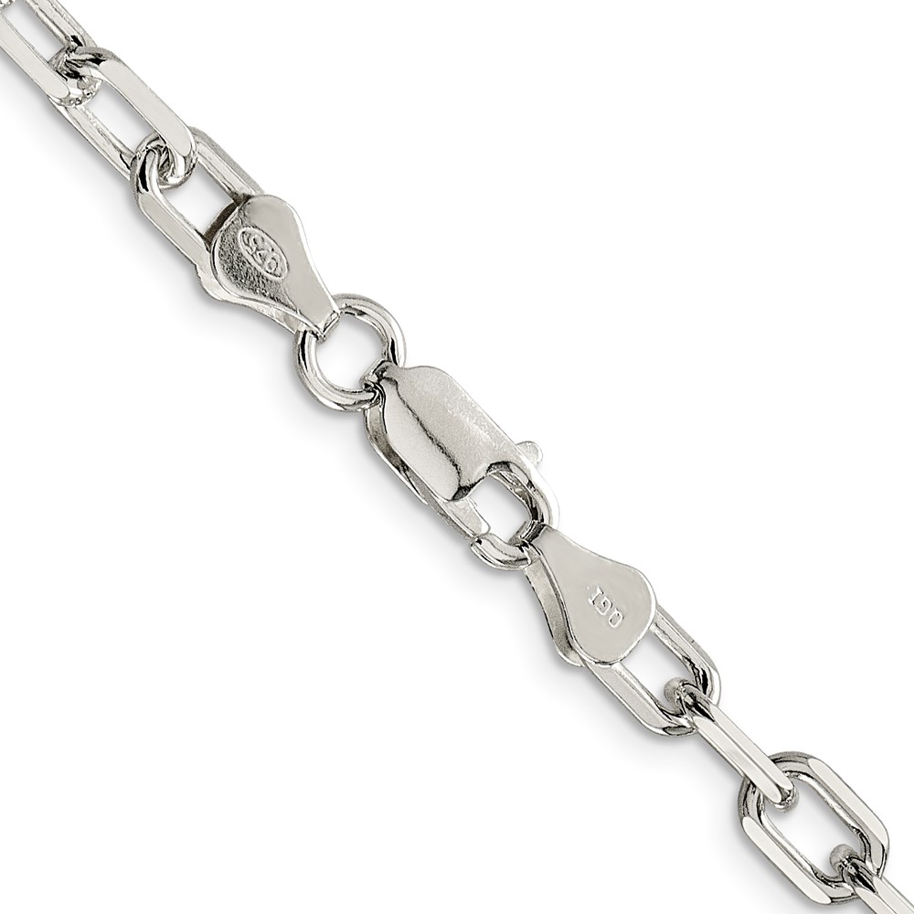 Sterling Silver 5.75mm Diamond-cut Long Link Cable Chain (QAR150-24)