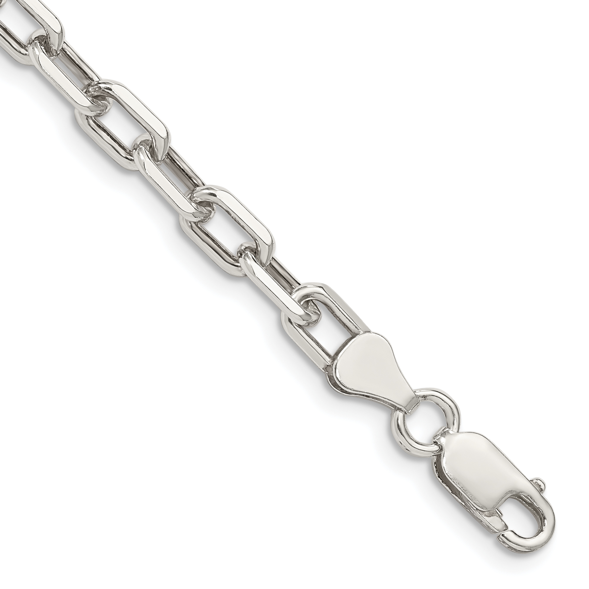 Sterling Silver 5.75mm Diamond-cut Long Link Cable Chain (QAR150-8)