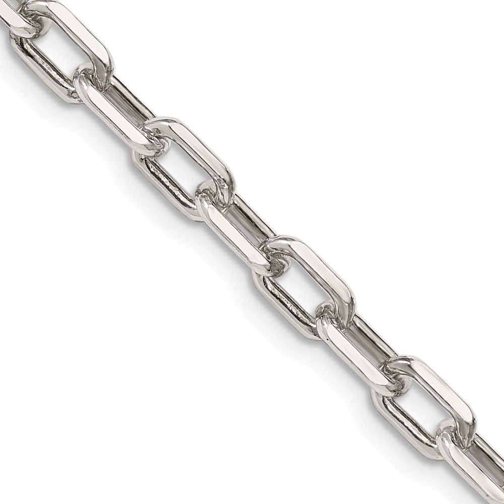 Sterling Silver 5.75mm Diamond-cut Long Link Cable Chain (QAR150-18)