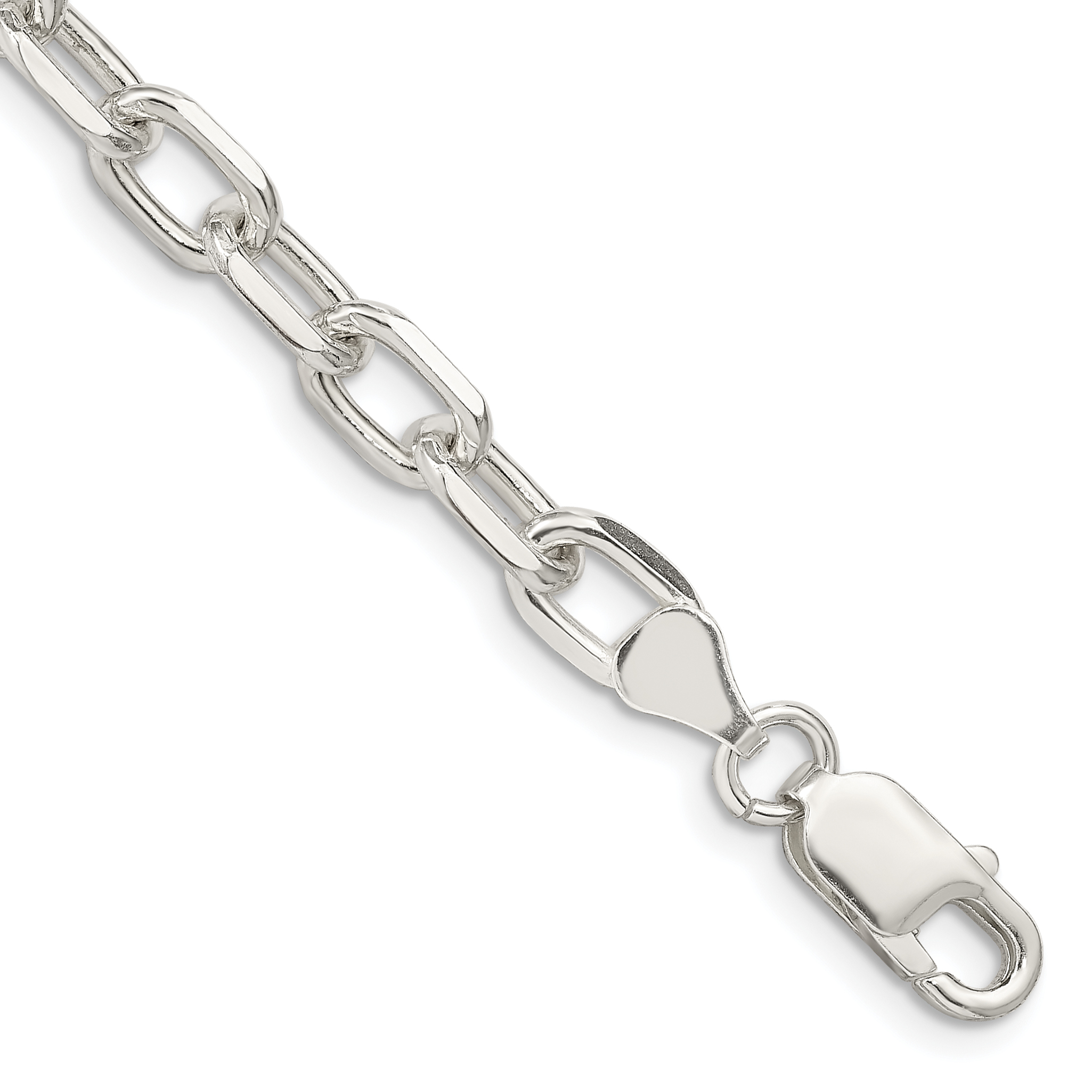 Sterling Silver 6.65mm Diamond-cut Long Link Cable Chain (QAR180-8)