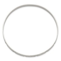 Sterling Silver 5mm Diamond-cut Slip-on Bangle view 2