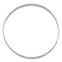 Sterling Silver 5mm Diamond-cut Slip-on Bangle view 2