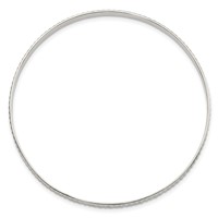 Sterling Silver Diamond-cut 3mm Slip-on Bangle view 2