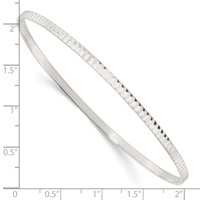 Sterling Silver Diamond-cut 3mm Slip-on Bangle view 3