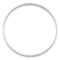 Sterling Silver Diamond-cut 4mm Slip-on Bangle view 2