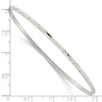 Sterling Silver Diamond-cut 2.5mm Slip-on Bangle view 3