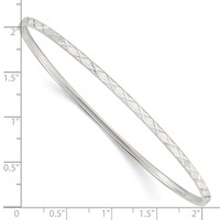 Sterling Silver Diamond-cut 2.5mm Slip-on Bangle view 3