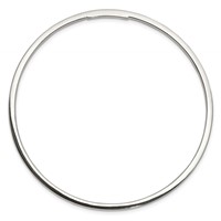 Sterling Silver Polished Squared Edge 2mm Slip-on Bangle Bracelet view 2