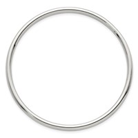 Sterling Silver 3.25mm Slip-on Bangle Bracelet view 2