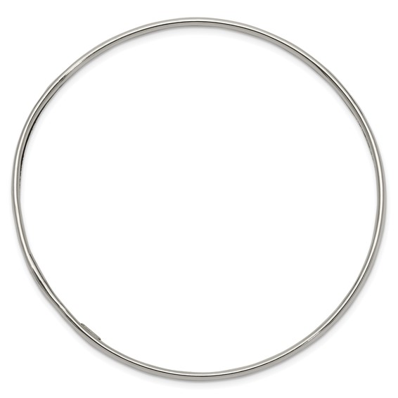 Sterling Silver 3.25mm Slip-on Bangle Bracelet