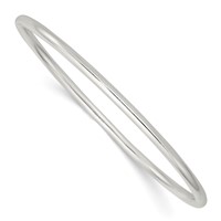 Sterling Silver 3.25mm Slip-on Bangle Bracelet view 1