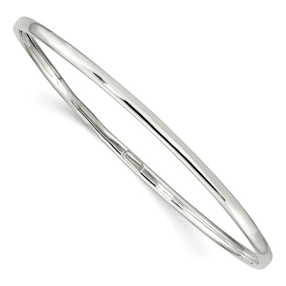 Sterling Silver 3.25mm Slip-on Bangle Bracelet