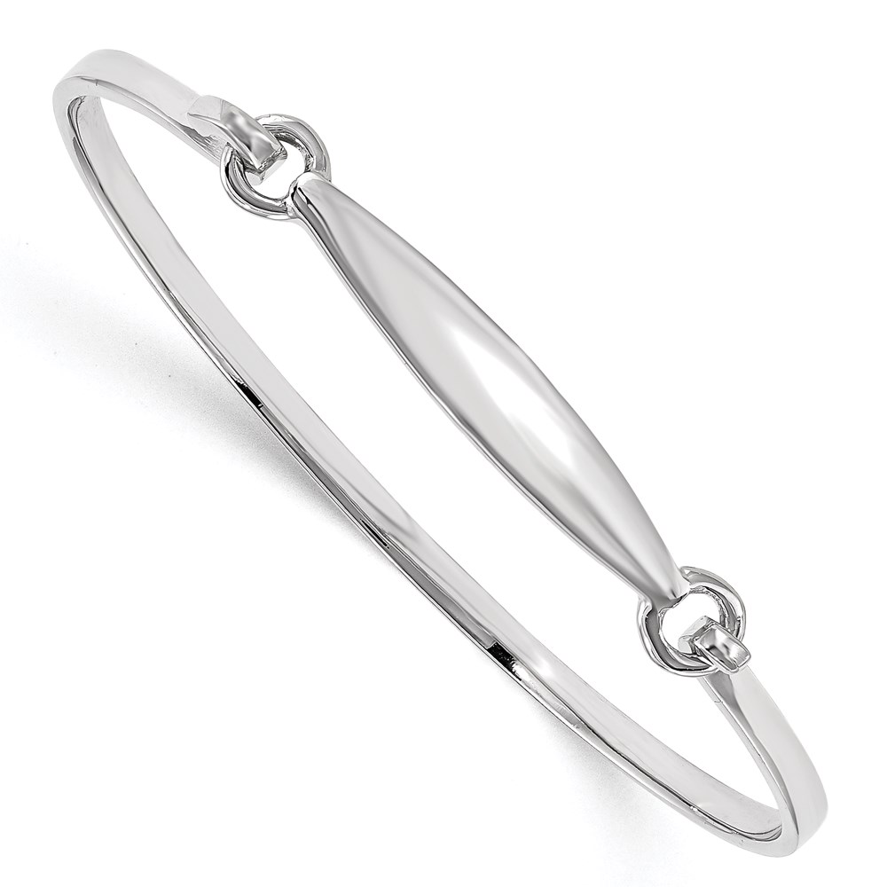 Sterling Silver Children's Rhodium-plated ID Bangle