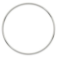 Sterling Silver 2mm Fancy Slip-on Bangle Bracelet view 2