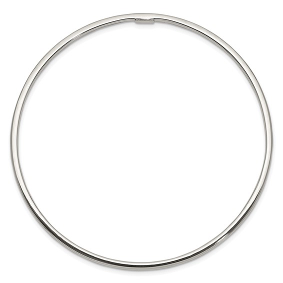 Sterling Silver 2mm Fancy Slip-on Bangle Bracelet