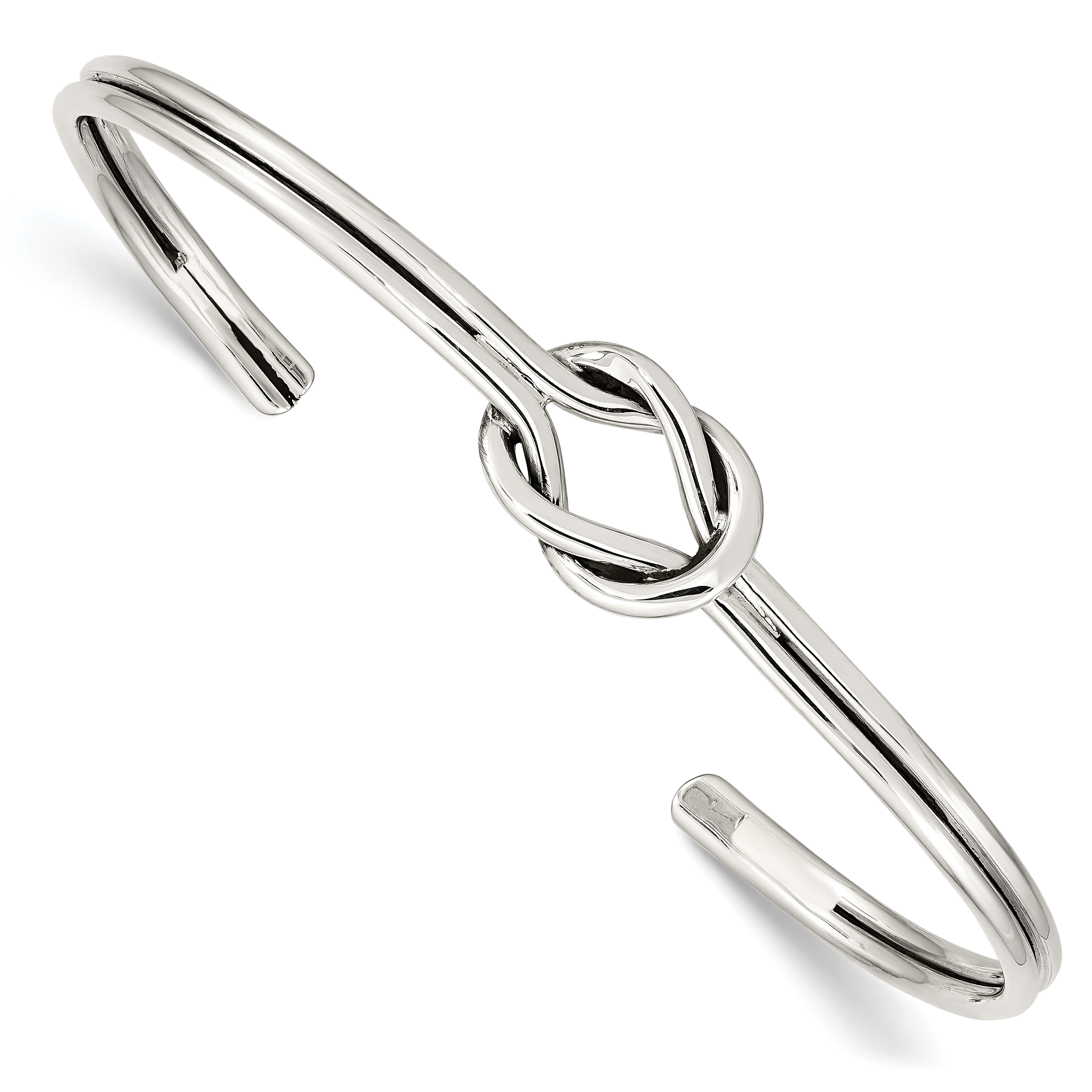 Sterling Silver Knot Bangle (QB1245)