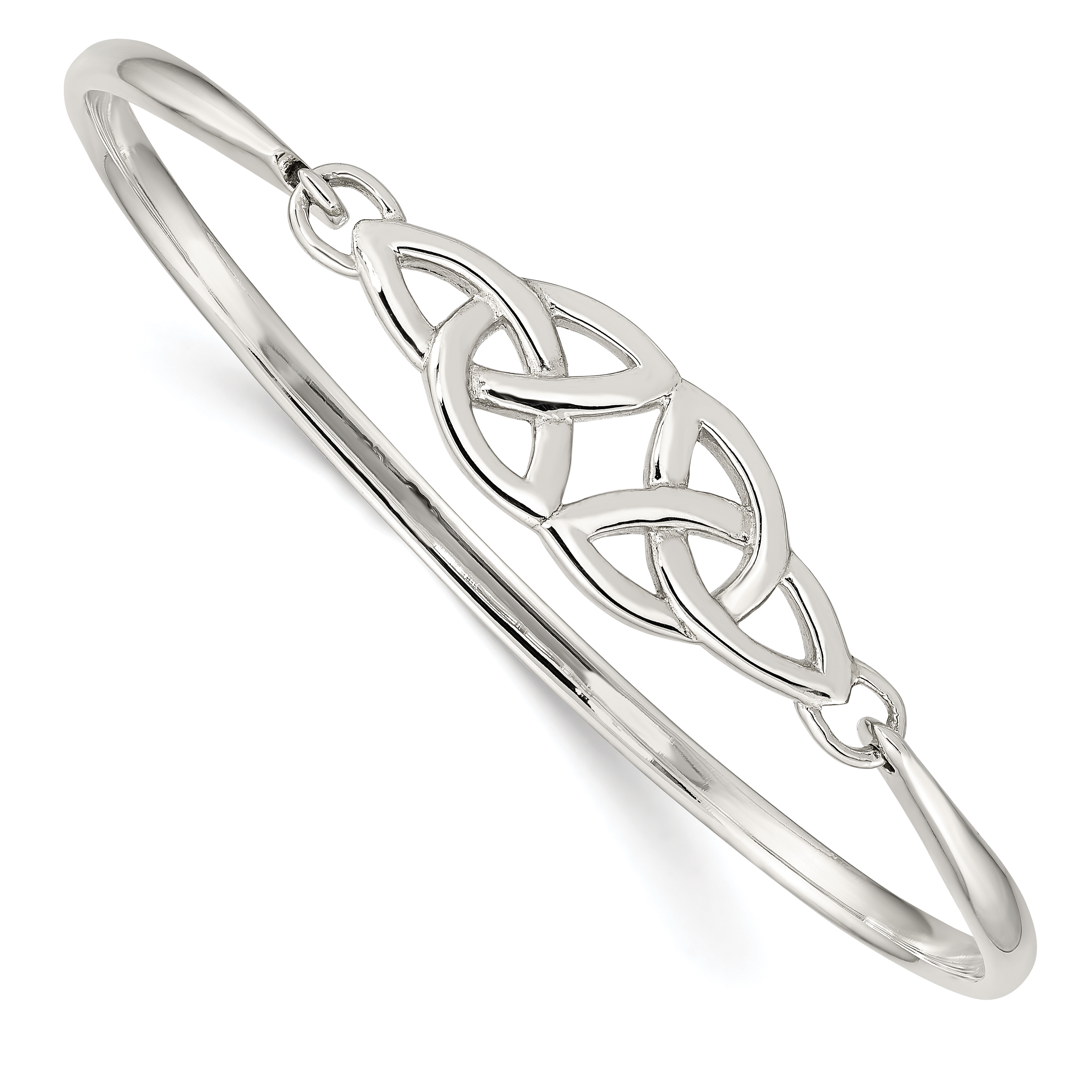 Sterling Silver Polished Celtic Bangle (QB1246)