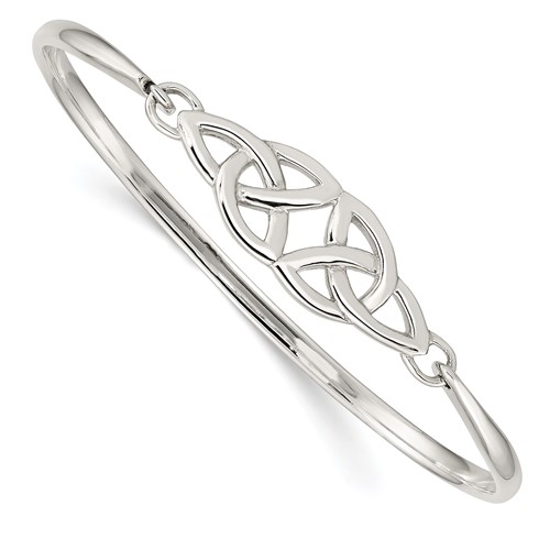 Sterling Silver Polished Celtic Bangle