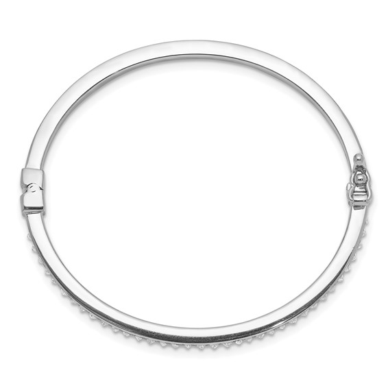 Diamond Fascination Diamond Mystique Sterling Silver Platinum-plated Diamond Baby Bangle